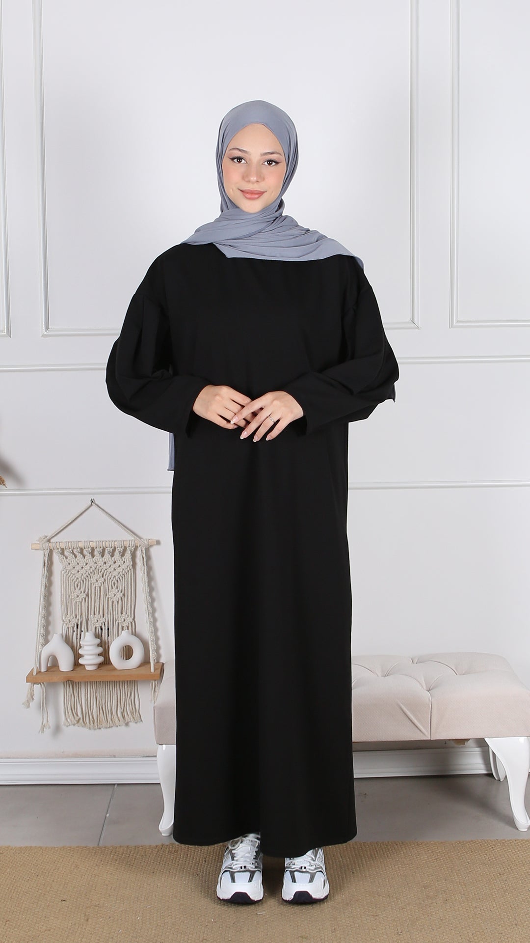 Robe manches texturées