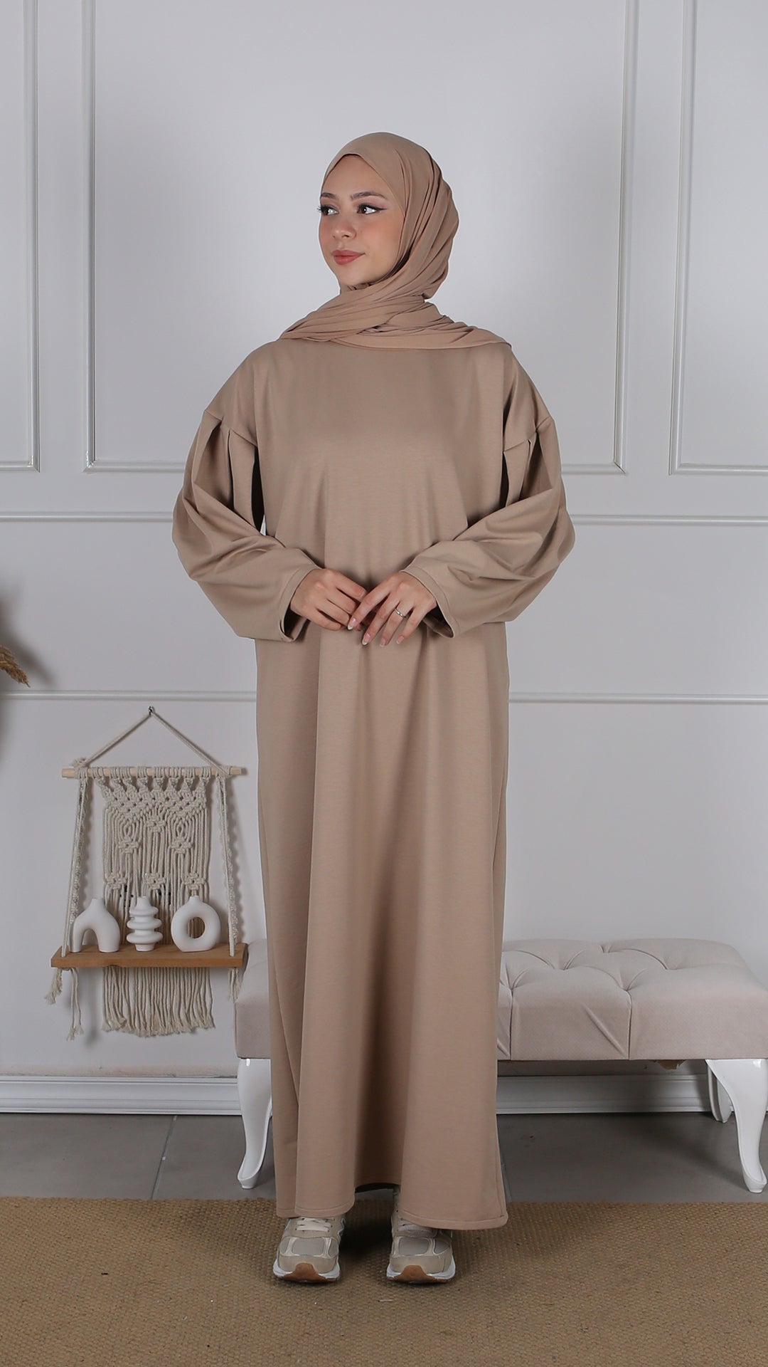 Robe manches texturées